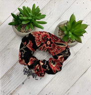 Chouchou pour cheveux avec  fleurs de lavande intégrées
