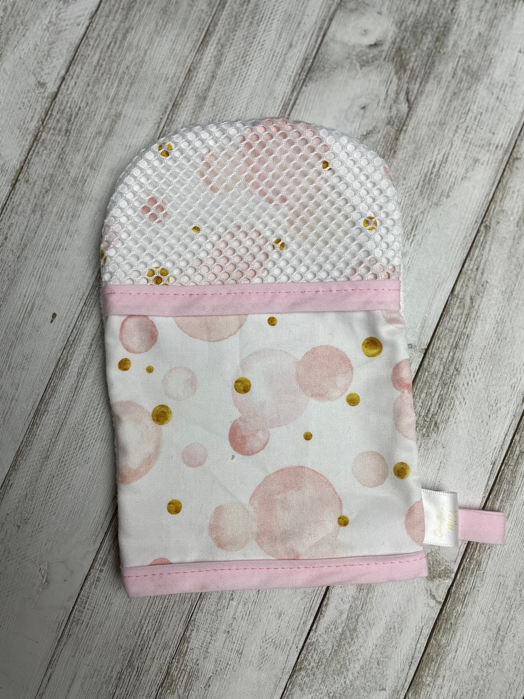 Gant de douche adulte Bulles roses